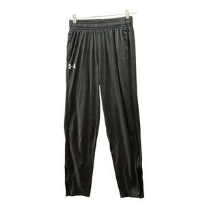 Under Armour Heatgear Loose Track Pants Mens S Gray Ankle Zip Athletic Active